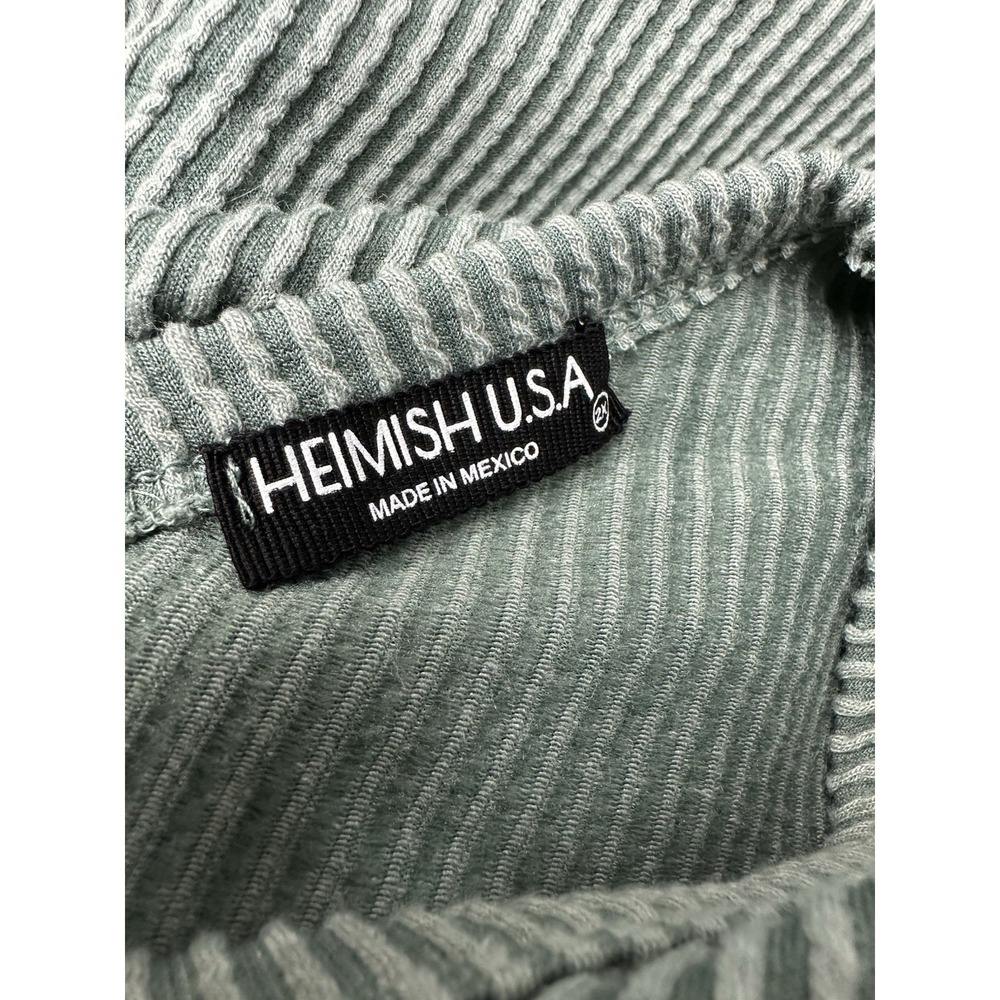 Heimish USA Romper Olive Green Ribbed Pockets / Women's 2X - Picture 5 of 6